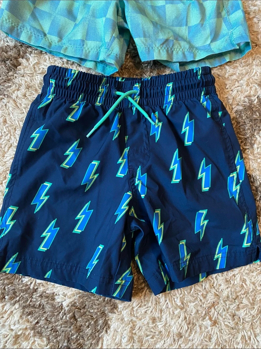 Boys Swim trunks and rash guard